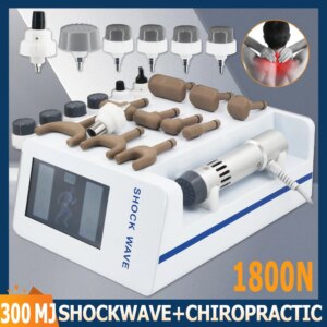 300MJ Professional Shockwave Therapy For ED Relief Muscle Pain 1800N Chiropractic Corrective Massage Gun 2025 New 2 In1 Massager