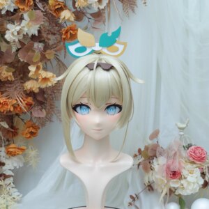 Customize Character Female/Girl Resin Kig Full Head With Lock Anime Cosplay Japanese Anime Kigurumi Mask