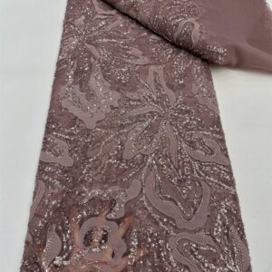 2025 High Quality Beaded Lace Fabrics for Wedding Fabric Material Bridal Lace with Sequins Luxury African Lace Fabric 5 Yards