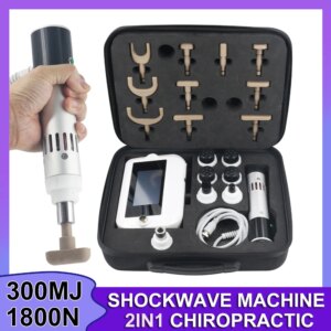 Shockwave Therapy Machine Muscle Relaxation Spinal Adjustment Tools Electric Chiropractic Correction Massager 17 Massage Heads