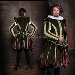 Men’s Vintage Costumes Victorian Cosplay MALE Suits N005
