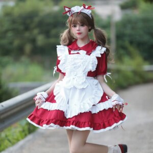 Lolita Wear Women’s Cosplay Dress Japanese Maid Cloth Costume