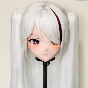Customize Character Female/Girl Resin Kig Full Head With Lock Anime Cosplay Japanese Anime Kigurumi Mask