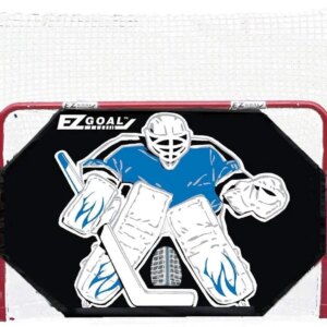 Goal Folding Hockey Training Goal Net w/ Backstop, Targets, & Shooter Tutor , Red/White, 2-Inch