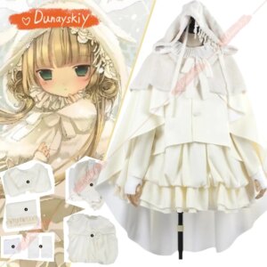 GOSICK Victoric de Blois Cosplay costume Sweet High Quality Rabbit White Ears Cloak Scarf Party Christmas Warm Winter Dress