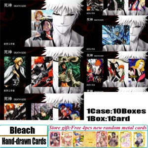 Qimeng Hand-painting Studio Bleach Hand-drawn Collection Cards Anime Character Kurosaki Ichigo Limited Quality Cards Xmas Gift