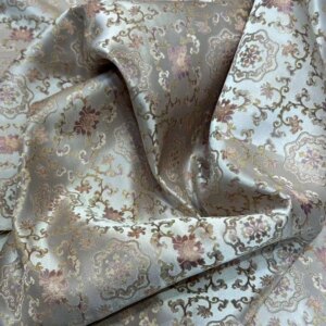 Pink Dyed Interwoven Brocade Blended Song Dynasty 30 Silk 42 Momme140 Door Width New Chinese Coat Vest Bed Cover Cloth Fabric