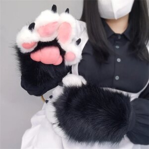 Fursuit Gloves Furry Cosplay Costume Paw Head Base Comiket Furry Kig Kigurumi Animal Cat Rabbit Doll Beast Cosplay Costume