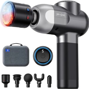 Massage Gun with Heat and Cold Therapy, Mini Massager Gun Deep Tissue, Heated Professional Electric Back Massager for Athletes