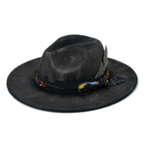 Spray paint charred wind vintage do old woolen plus felt top hat decorative flat wrapping