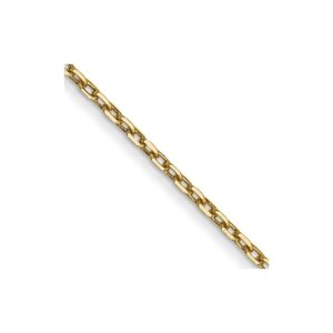 14K 16 inch.8mm Diamondcut Cable with Spring Ring Clasp Chain