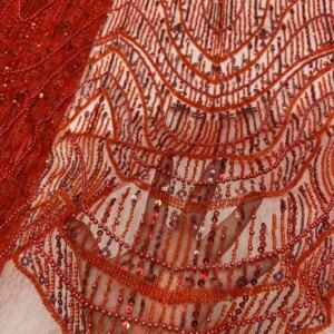 5 Yards Luxury African Heavy Beaded Lace Tulle Fabric 2024 French 3D Embroidered Applique Fabric For Sewing Material