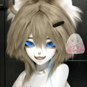 Yis cosplay Custom Furry head Kigurumi Head Cosplay Kemono Fursuit Handmade Headsets Beast Customized Fursuit Kemono Head
