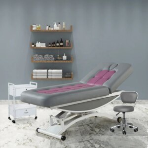 Kangmei Professional luxur Salon Spa Furniture Electric 2 Motors Facial beutyTable Treatment Massage Bed