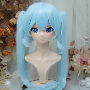 (NFD38–52)Customize Full Head With Lock Pretty Female/Girl Japanese Animego Character Kig Cosplay Kigurumi Mask Crossdress Doll