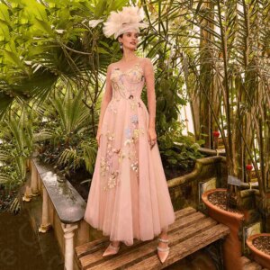 Customized Blush Pink Mother of the Bride Dress Ankle Length 2024 Mother Gowns Long Sleeves Wedding Party Dresses Illusion Neck
