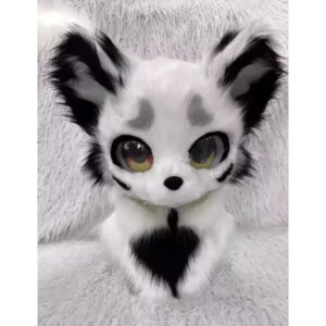 Fursuit Long Fur Husky Fox Mascot Head Party Halloween Fur Cosplay (Head)