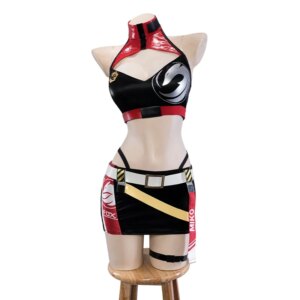 Inazuma Yae Miko Halloween Costumes Genshin Impact Exclusive Fanart Racing Yae Miko Casual Comic-Con Outfit Cosplay Costume