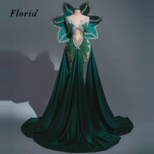 2025 Newest Beaded Celebrity Dresses Mermaid Special Evening Dresses Luxury Red Carpet Runway Gowns Vestidos De Noche Customized