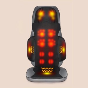 Electric Massage Full Body Chair Neck Back Waist Massage Cushion Heat Vibrate Kneading Back Massage Pad Seat Relaxation 220V