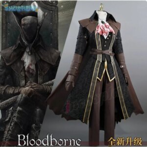 Game Bloodborne Cosplay Lady Maria hunter Astral Clocktower Costume Coat cloak hat shoe cover gloves Man Woman Halloween uniform
