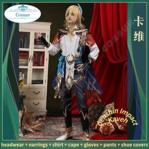 Genshin Impact Kaveh Architect Game Suit Handsome Gorgeous Uniform Cosplay Costume Halloween Party Outfit Men Anime