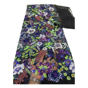 Bridal Handmade Beaded Fabric Sequins Crafts Lace For Wedding Dress Cloth Materials