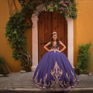 Customized Purple Off Shoulder Quinceanera Dress Lace Tul crystal applique Long tail vestidos de 15 Quinceanera
