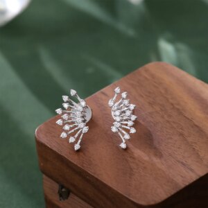 Provence Luxury Stud Earrings DEF/VS Lab Diamonds 14K 18K Gold Engagement Jewelry for Women Arrows Earrings Personalized Custom