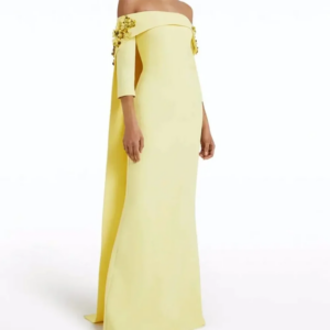 2025 Elegant Strapless Mermaid Back Cape Backless Prom Dresses 3D Flowers Applique Floor Length Party Dress