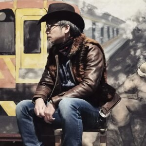 Ethnic style male and female parent-child woolen cowboy hat with large eaves wide brims warm sunshade top