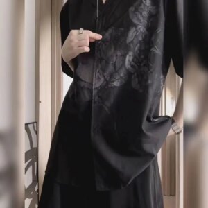 Dark Niche Designer Style Printed Short-Sleeved Shirt Summer Design Sense Loose Wear T-shirt