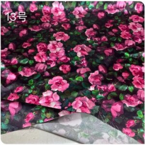 40momme heavy silk fabric 100%% floral cloth cheongsam dress top satin