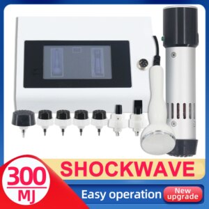 300MJ Shockwave Therapy Machine For Sports Injuries Recovery Heal Muscle Strains ED Treatment Body Massager Ultrasound Equipment