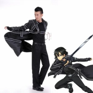 Athemis Sword Art Online Kirito Leather Cosplay Costume Custom Made Full Set For Party Game Halloween