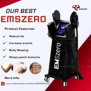 Emszero Machines 15 Tesla Professional 6500w NEO Body Slimming Muscle EMS Electromagnetic Stimulate Buttock Toning