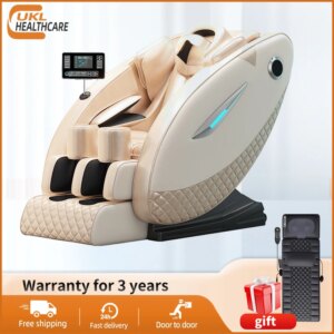 Pro Massage Chair w/Adjustable Modes, Leg Airbag + Eye Mask, Hip Knead & Zero Gravity, LCD Remote, Head U-Pillow