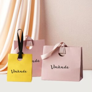 Paper Bag Custom Jewelry Package Bags With Logo Personalized Mini Shopping Pouches Wedding Gift Kraft Thank You Party Candy Sack