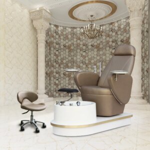 Kangmei Newest Modern lux ury be auty Nail Salon Furniture Magnetic Jet Foot Spa Manicure Pedicure Chair for Sale