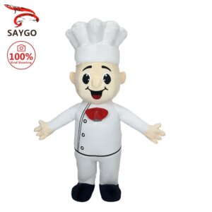SAYGO Inflatable Chef Costume Mascot Carnival Fun Cosplay Set Plush Toys Adult Unisex Clothing Fur Set
