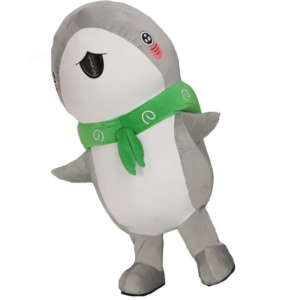 Inflatable Shark Plush Costume Cartoon Adult Role-playing Halloween Mascot Fancy Set Beach Party Props