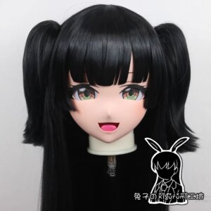 (RB242913)Customize Lockable Full Head Resin Cartoon Cosplay Japanese Character Anime Role Play Kigurumi Mask With Back Shell
