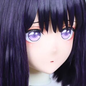 (C-21)Customize Character Resin Full Head With Back Shell Japanese Animego Cosplay Crossdressing Anime Kigurumi Mask With Lock