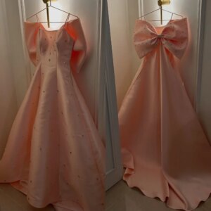 Customized High Quality Charmeuse Pleat Sequined A-line Spaghetti Strap Long Dresses Bespoke Occasion Exquisite