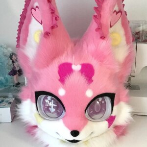 Furry Head Fursuit Headsets CuteCosplay Dog Wolf Head Costumes Customized Fursona Comiket Furries Doll Kig Series Kawaii Animal