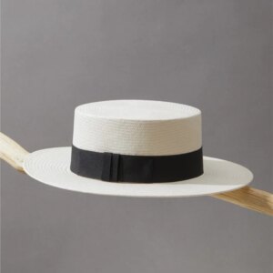 Summer handmade hat men and women’s big round flat top wide eaves shade holiday