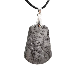 21.8g Muonionalusta meteorite Carving pendant Natural iron meteorite pendant Meteorite slice Collection -TC249