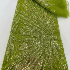 High-End Luxury French Embroidery Heavy Groom Beads Lace Fabric Withs Sequins 5 Yards High Quality Materiel for Party Dresses