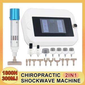Shockwave Therapy Machine 300MJ Lumbar Spine Correction Electric Chiropractic Tool Spine Correction Gun Deep Massage 1800N