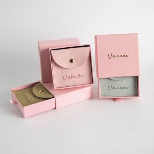 Customized Logo Paper Drawer Box Jewelry Packaging Button Snop Bags Ring Earrings Necklace Bracelet Gift Jewelry Packaging Boxes